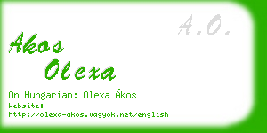 akos olexa business card